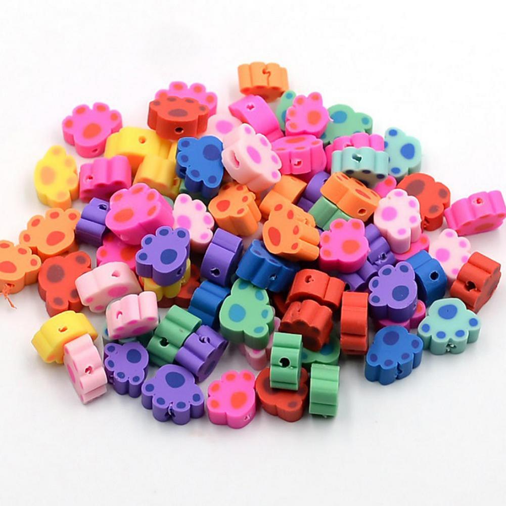 100pcs Clay Spacer Beads Polyme Clay Beads For Jewelry Making Sunflower Pig Frog Fruit Spacer Seed Beads For Jewelry Making DIY: G