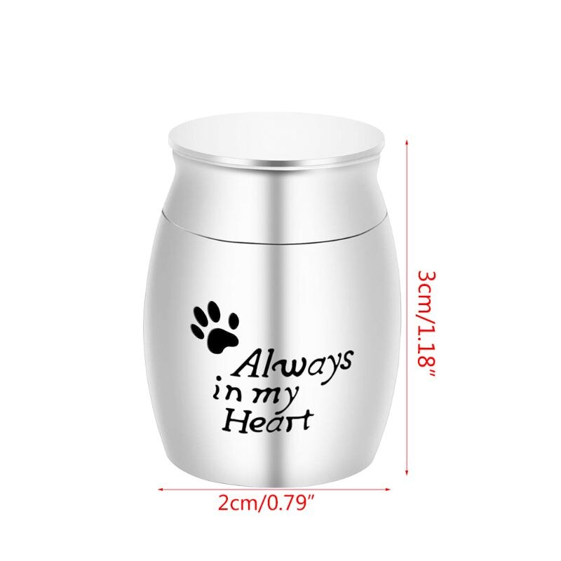 Pet Cremation Urns Stainless Steel Ash Memorial Container Dog Cat Perfect Restin