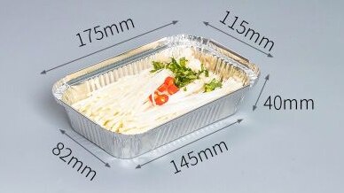 Grill staniol bageboks rektangulær engangs madpakke grillet skål emballage plateau jetable: 1