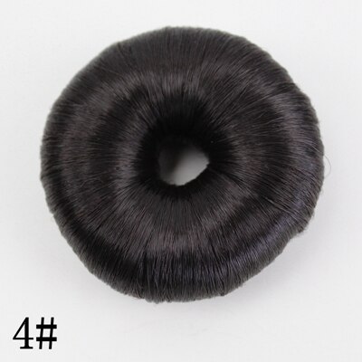 JOY & BEAUTY moño de rosquilla para mujeres calientes, moño de fibra sintética, anillo de Donuts, peluca de extensión de cabello rubio, 4 colores: # 4
