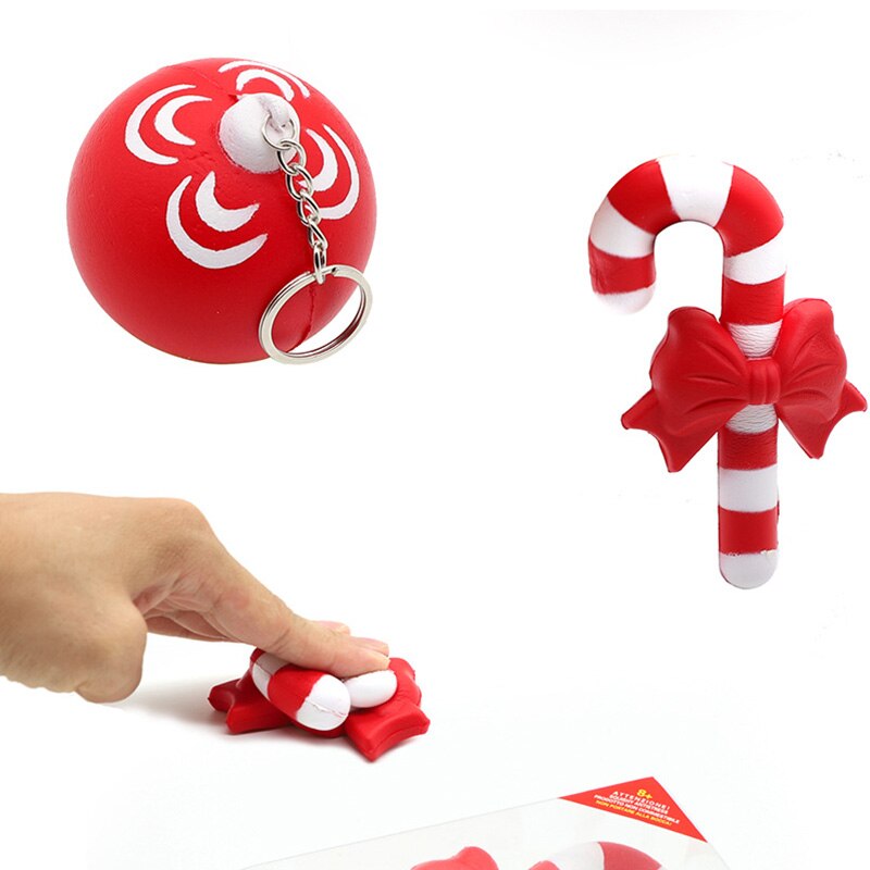 Kerst jumbo schattige squishy speelgoedset kerstman langzaam stijgende knijpspeelgoed sneeuwpop geurende antistress kinderspeelgoed