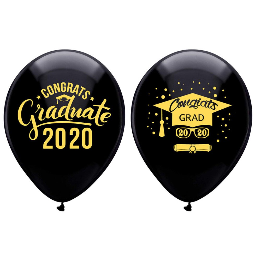 15pcs 12 Inches Graduation Letter Printing Party Balloons Set Latex Balloons Party Confetti Balloons Decorative Props Party Layo
