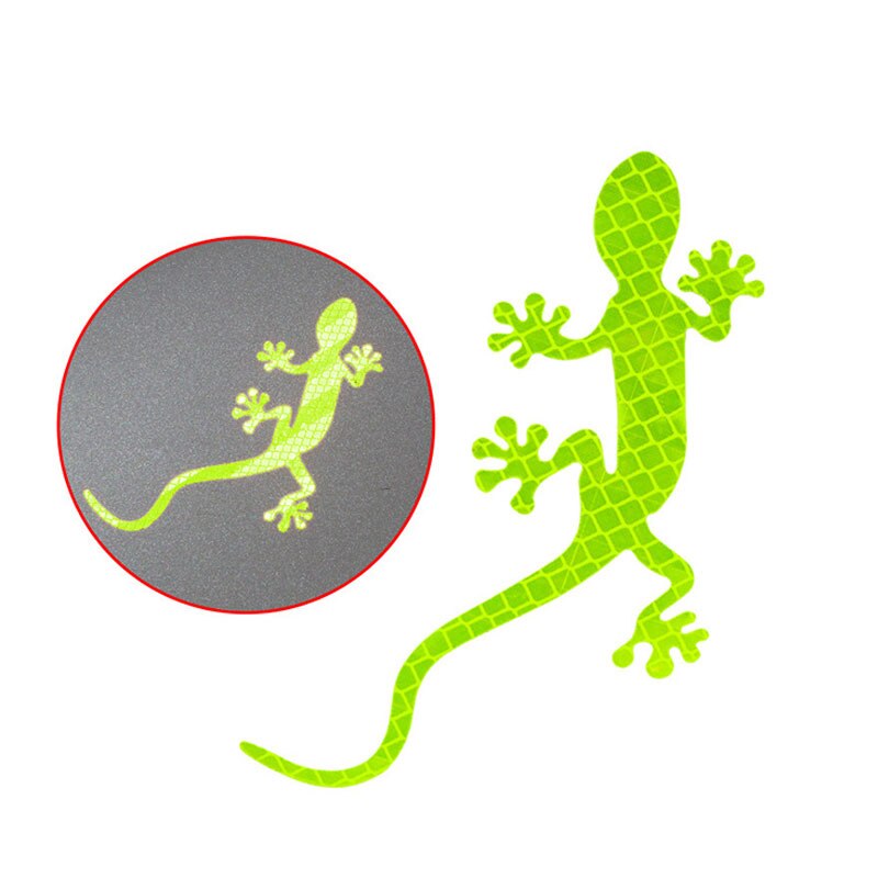 Reflecterende Gecko Sticker Auto Reflecterende Sticker Veiligheid Waarschuwing Mark Body Scratch Blokkeren Stickers 3D Stereo Stickers: green