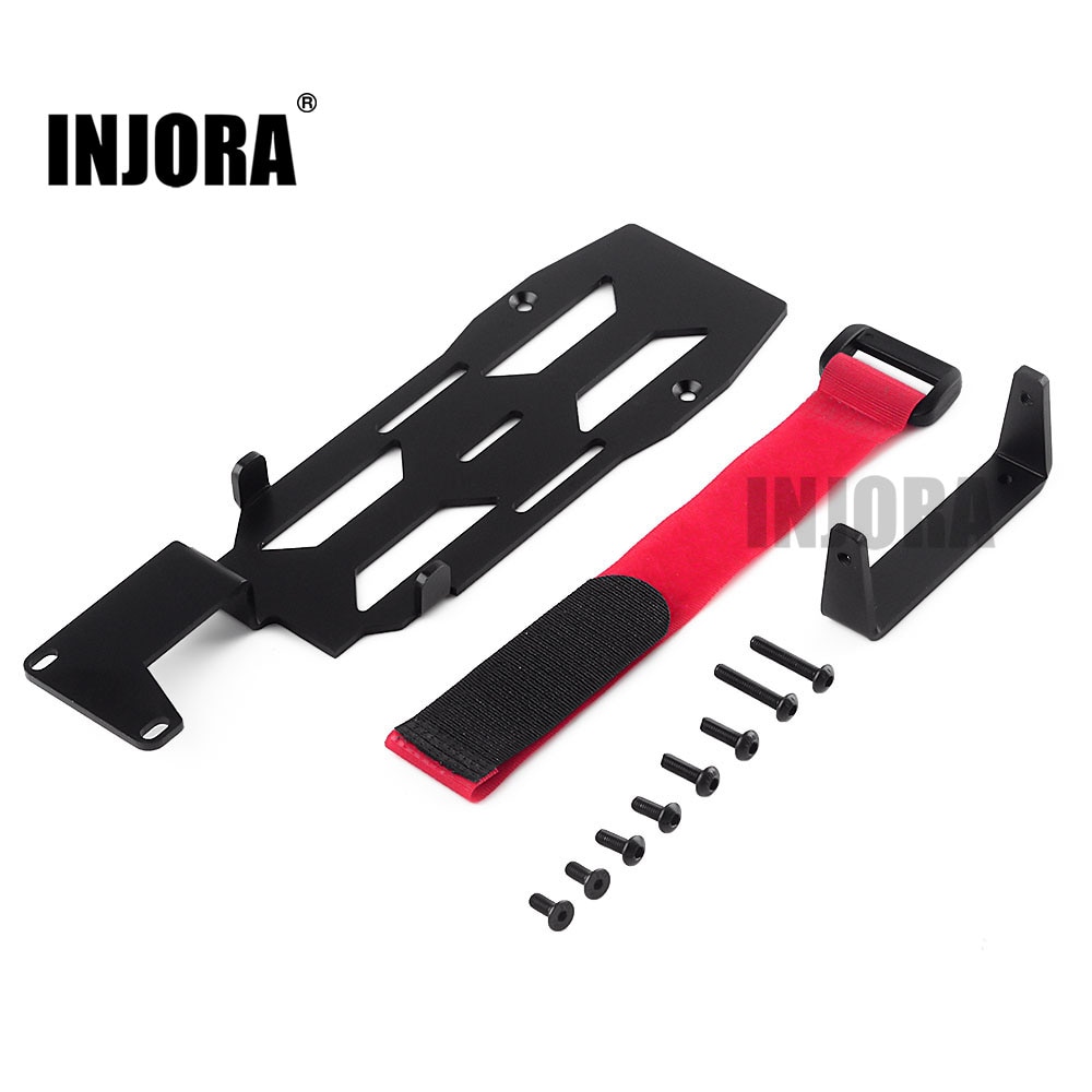 Injora Rc Auto Metalen Batterij Montageplaat Lade Voor 1/10 Rc Crawler Auto Traxxas TRX-4 TRX4