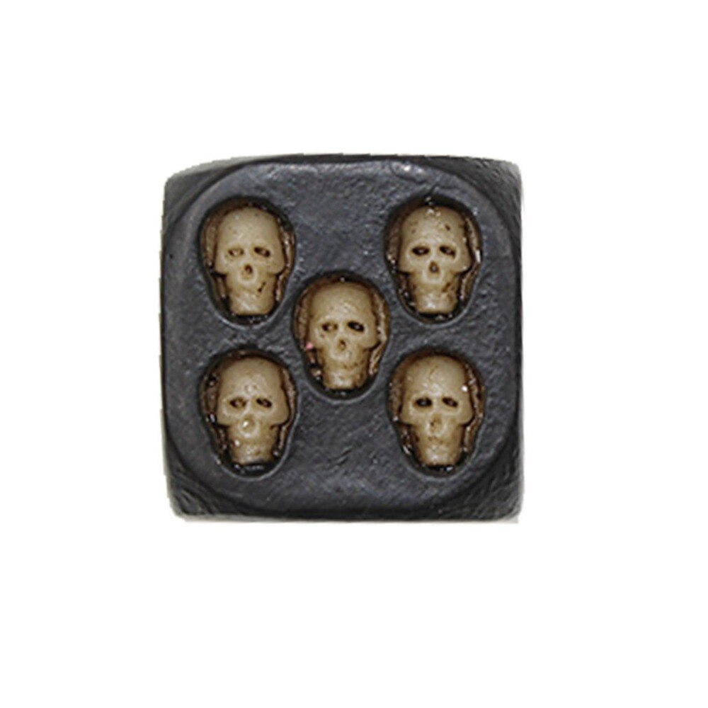 Juego de 5 unidades de calavera y huesos, dados creativos de seis lados, esqueleto, Club, Pub, , juego, dado de resina para niños y adultos,