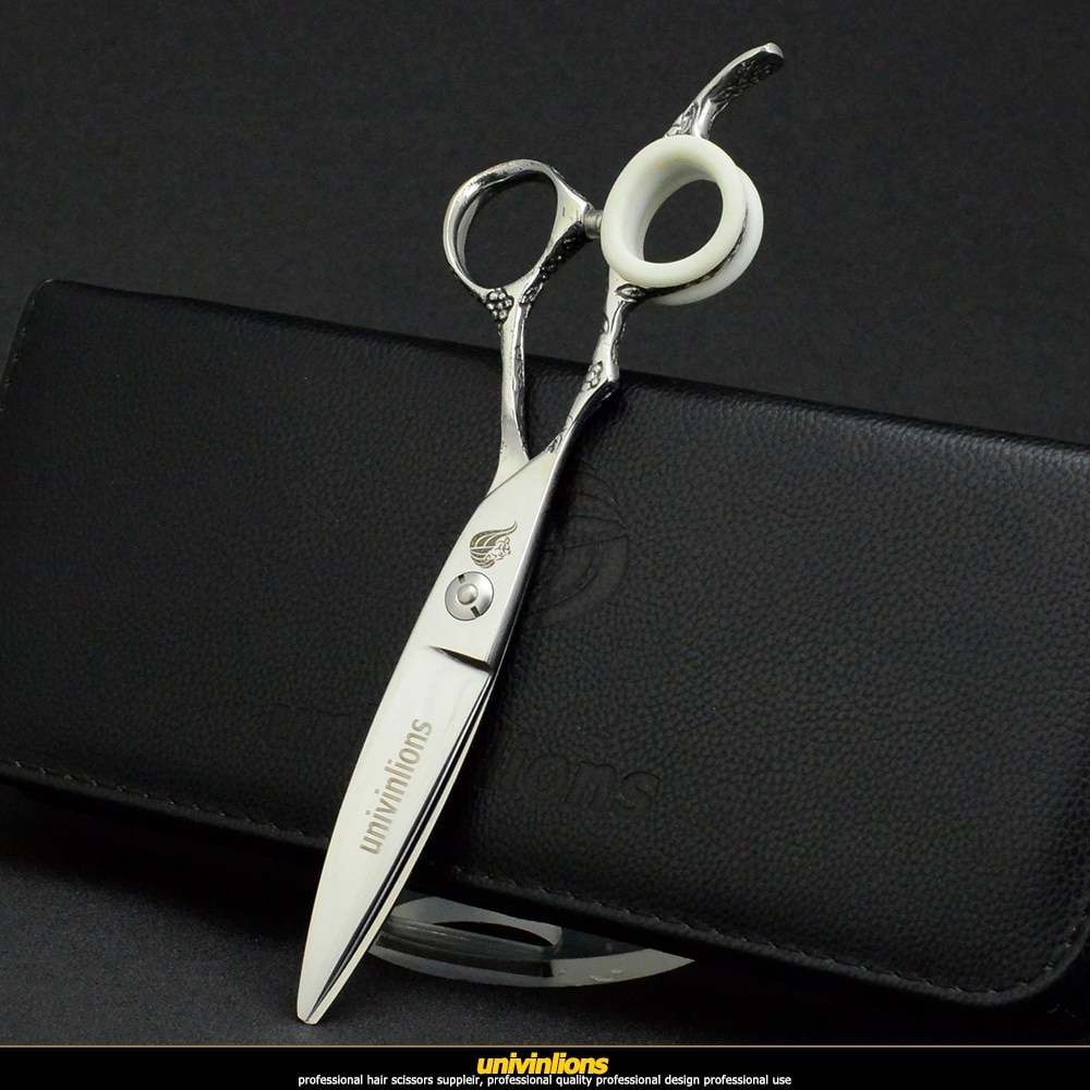6" univinlions slide cut left hand hair scissors left handed hairdressing scissors lefty shears left handed hair cutting shears