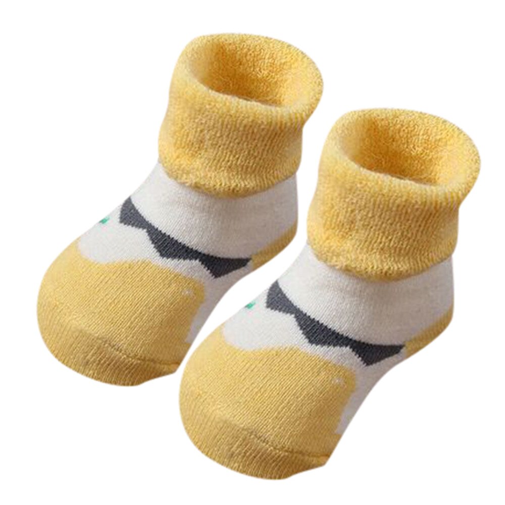 Winter Cotton Newborn Kids Infant Toddler Baby Boys Girls Cartoon Animals Anti-Slip Knitted Warm Socks