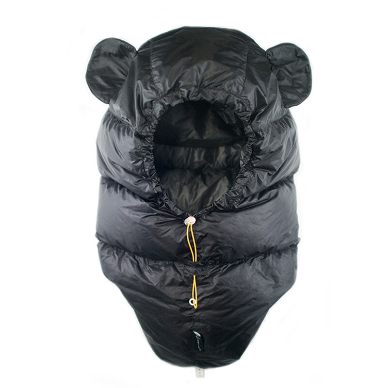Ice Flame IF804 Winter Outdoor Goose Down Hat Cap Beanie Ski Balaclava Face Cover Mask Camping Hiking Cycling: Black
