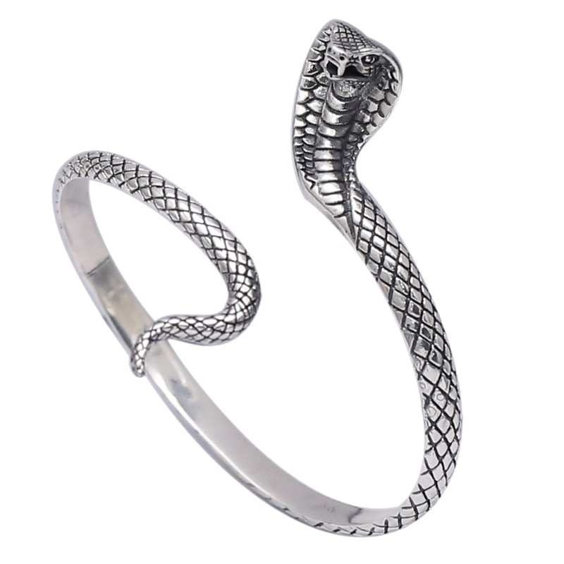 Regulowana bransoletka Viking Handmade Retro Cobra bransoletka węża