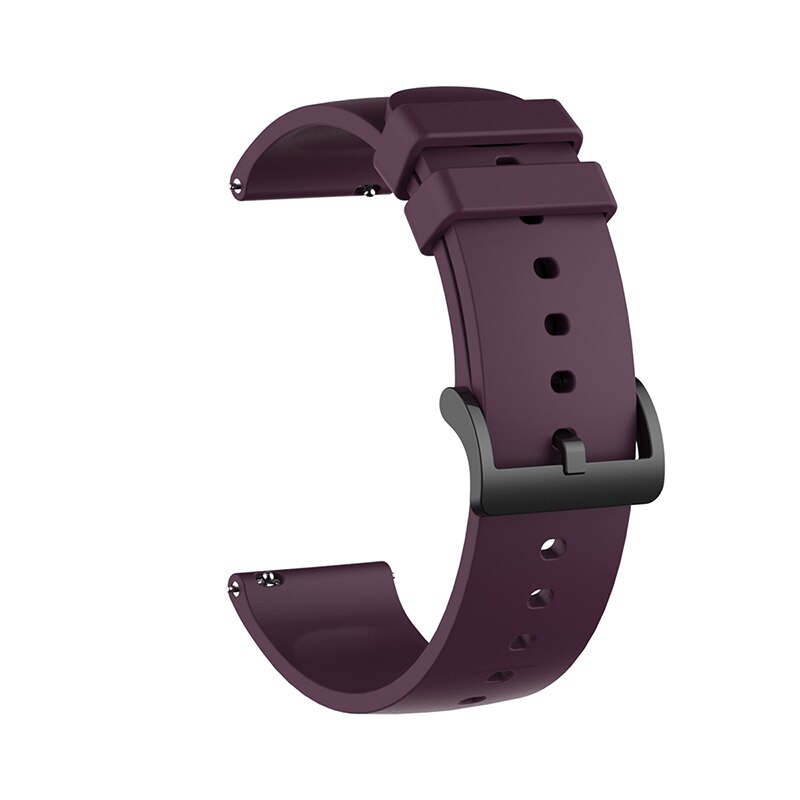 Correa de reloj de silicona de 20mm para Xiaomi Huami Amazfit GTS/GTR 42mm pulsera de reloj inteligente pulsera de repuesto deportivo: purple