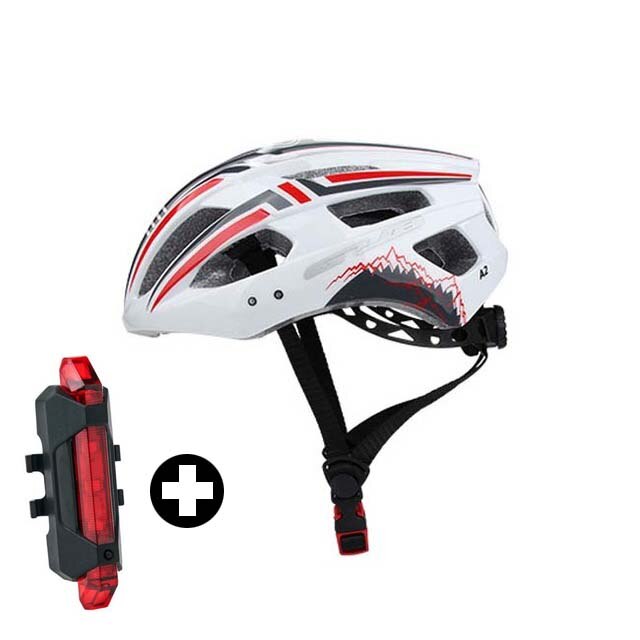 Licht Fietshelm Met Achterlicht Fiets Veilig Hoed Voor Man Vrouwen Road Mountainbike Helm Gub A2: white