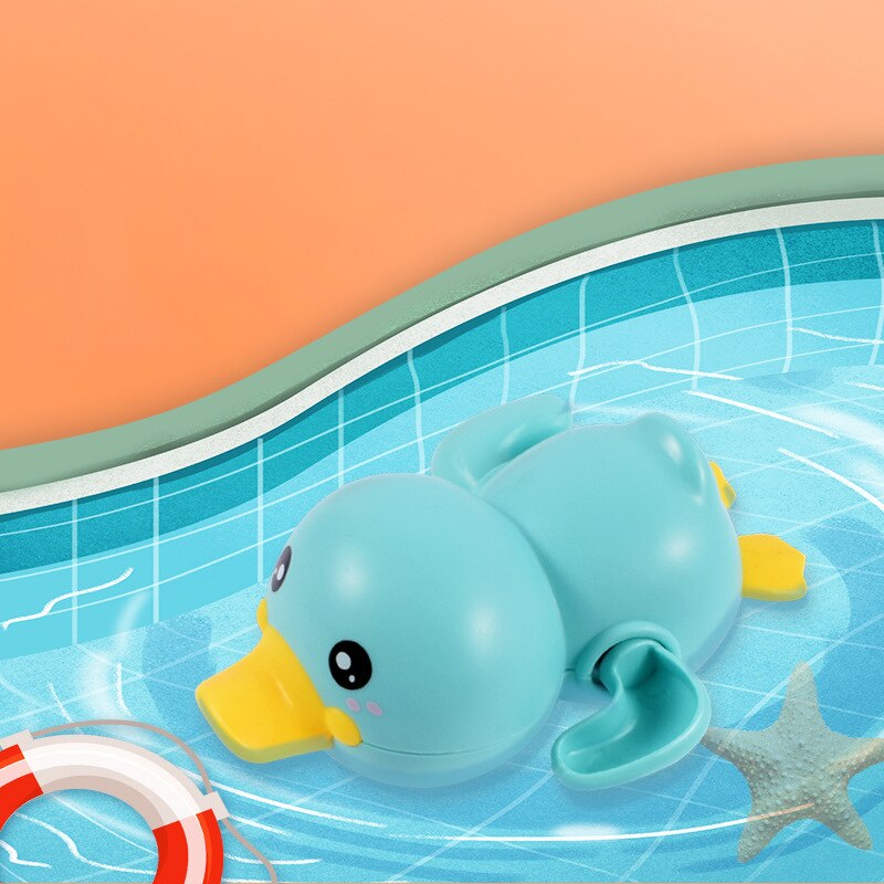 Baby Bad Spielzeug Badezimmer Dusche Baby Uhrwerk Schwimmen Kinder Spielen Wasser Niedliche Kleine Gelbe Ente Baden Badewanne Spielzeug Für Kind: green duck