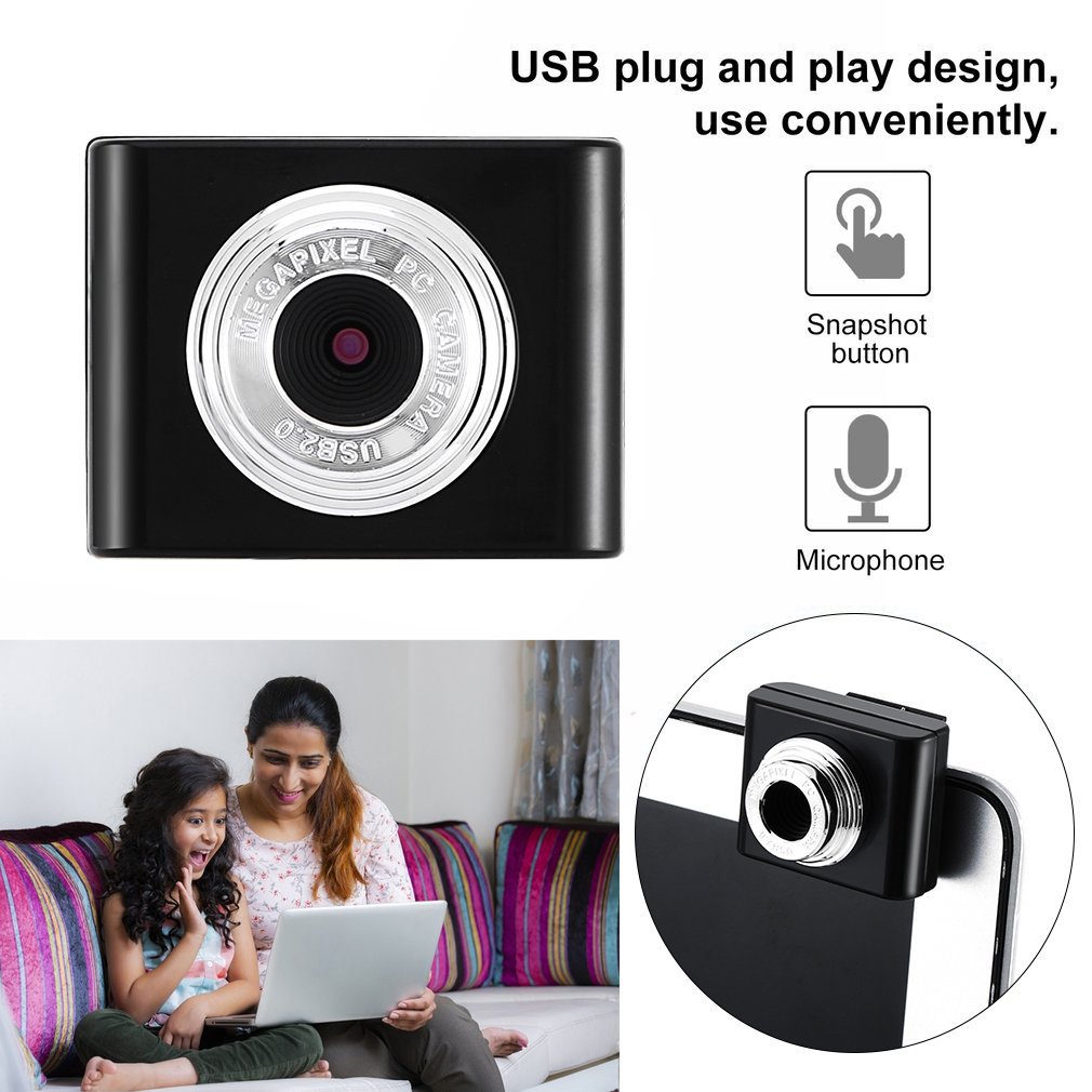 8 Miljoen Pixels Mini Webcam Hd Web Computer Camera Met Microfoon Voor Desktop Laptop Usb Plug En Play Voor Video bellen