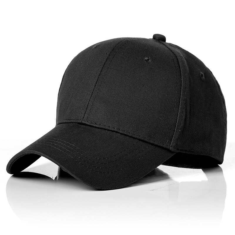 Berretto da Baseball estivo da uomo di grandi dimensioni con cappello da sole rapido e asciutto da uomo cappelli sportivi in cotone Snapback 56-60cm 58-63cm: Hard Cotton Black / 56-60cm