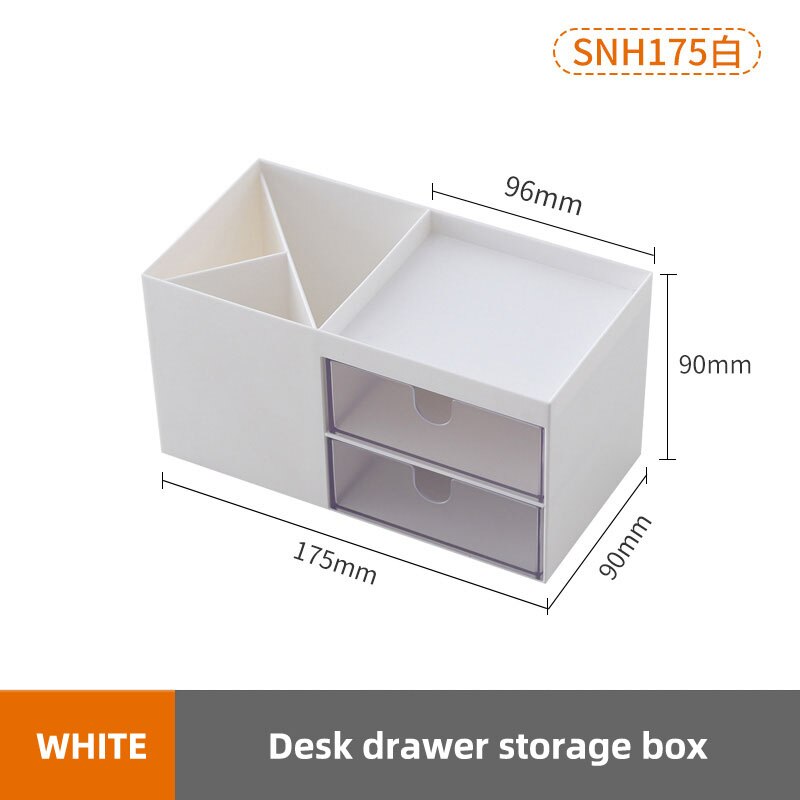 Make-up organizer lades plastic cosmetica opbergdoos sieradencontainer make-up koffer make-up kwasten houder organizers: Wit