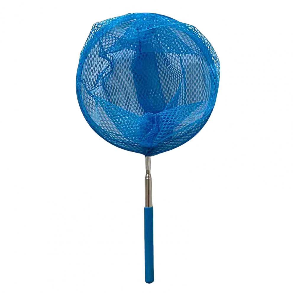 Filet de pêche télescopique pour enfants, filet de pêche en acier inoxydable pour attraper des poissons, filet d'extérieur pour insectes, papillons et libellules: Bleu