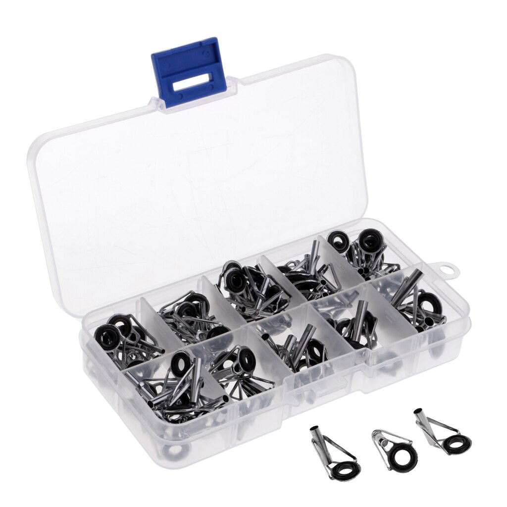 /Kasten Größe1-10 # Angelrute führen Spitze Reparatur Bausatz einstellen DIY Auge Ringe Edelstahl Rahmen Keramik TS Linie führen Ring