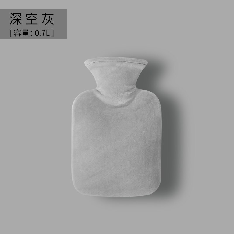 Couverture moelleux Bouillotte chauffe-eau dessin animé 2 litres mignon bouteille d'eau filles Kawaii Bouillotte Peluche mains chauffe EA6RSD: gray 0.7L