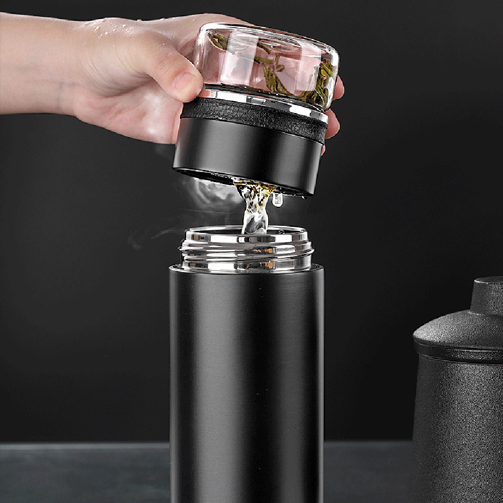 Vakuum Flasche Tee Blätter Getrennt Sieb Infuser Reise Tee Becher Flasche Geschäft Mann Trinken Werkzeug