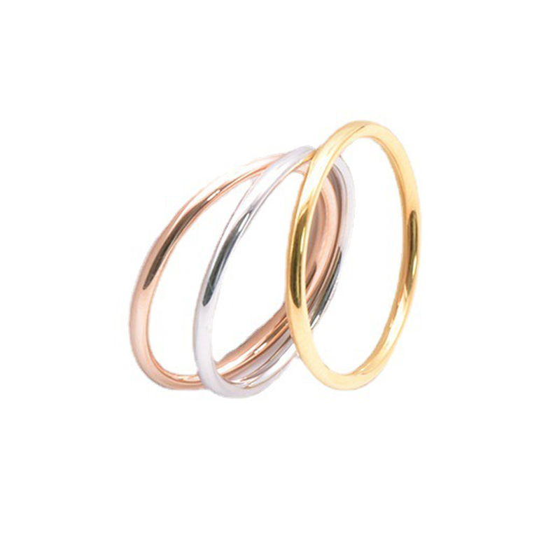 316 roestvrij staal afgeronde dunne ringen dames meisjes kleine cirkel ring sieraden 1,5 mm rosé goud zilver kleur maat 4 5 6 7 8 9 10 11