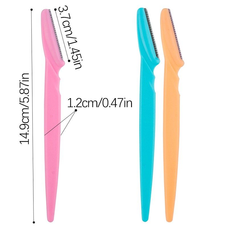 Cuchillas de corte para cejas, utensilio portátil para eliminar el vello de las cejas, cuchilla afilada de seguridad de acero inoxidable