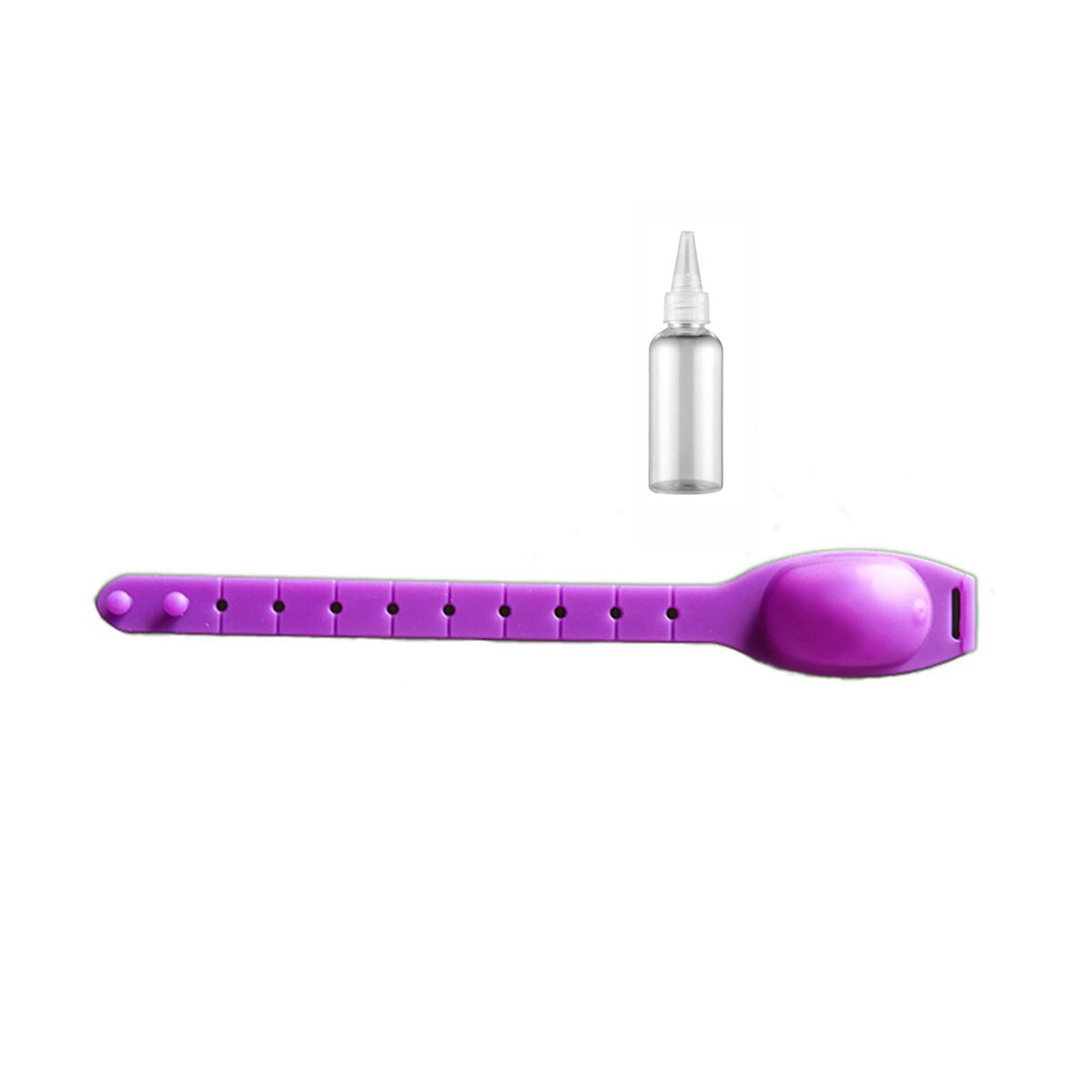 12ml- hand desinfektionsarmband silikon disponibel armband med disponibel armband: Lila
