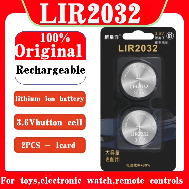 2-10 pezzi 3.6v lir 2032h batteria a bottone ricaricabile versione ad alta capacità delle batterie a bottone al litio lir 2032 sostituiscono  cr2032