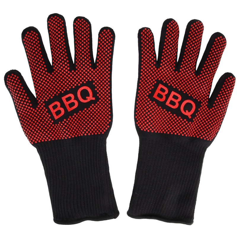 Lämmönkestävä paksu silikoni ruoanlaitto paistaminen grilli uuni käsine bbq grilli lapaset astianpesuhanska keittiö 1 kpl