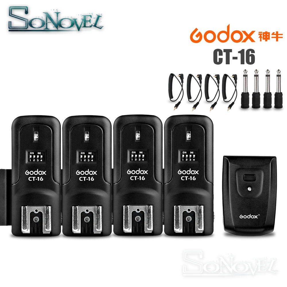 Godox CT-16 16 Channels Wireless Radio Flash Trigger Transmitter+Receiver Set for Canon Nikon Olympus Godox Yongnuo Studio Flash