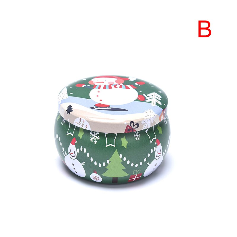 Botes de lata fabricación de velas para Navidad, recipientes para decoraciones navideñas, caja de almacenamiento de , Caja Sellada a prueba de humedad, 1 ud.: B