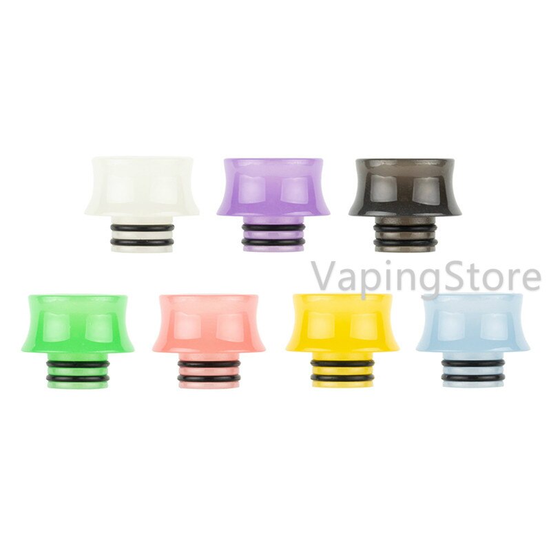 Wide Bore Recurve/V Shape Luminous Cobra Resin Epoxy 510 Drip Tip for Uwell Crown 5 V Sub Ohm Tank/Innokin AJAX/OFRF Gear RTA