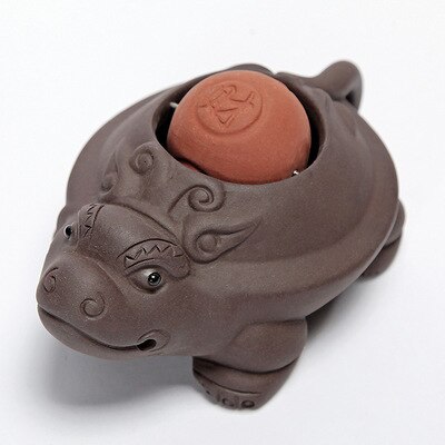 PINNY dzielni żołnierze fioletowy gliny herbaty zwierzęta domowe są chińskie akcesoria robić herbaty Kung Fu smak herbaty zestaw HandmadeTea ceremonii dekoracje: żółte światło