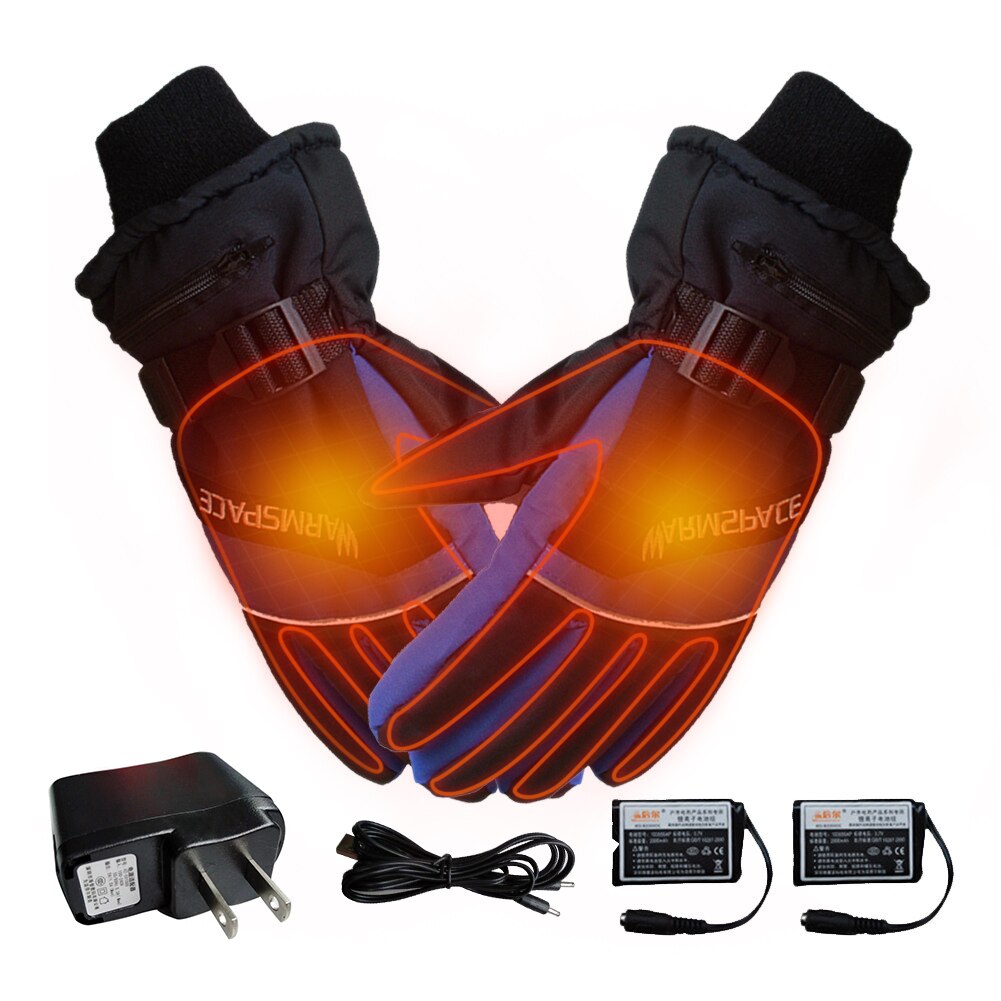 Younar Winter Elektrische Verwarmde Handschoenen Winddicht Fietsen Warm Verwarming Skiën Handschoenen Usb Powered Verwarmde Fiets Motorfiets Handschoenen