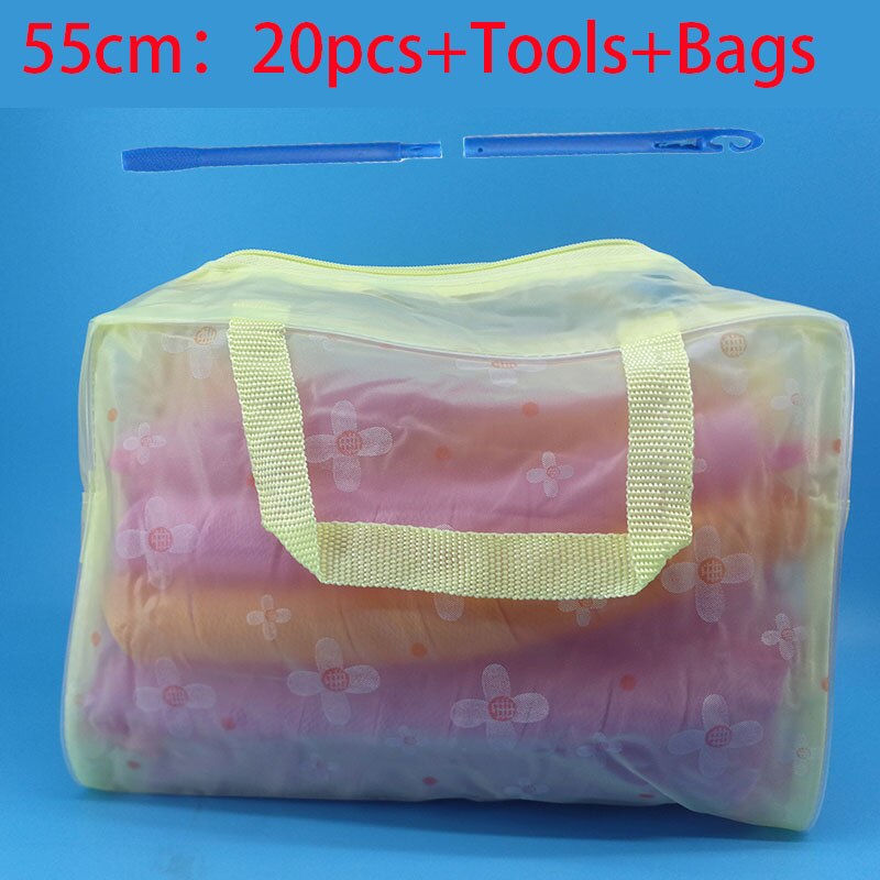 Haar krultang spiraal rollers slaap styler magische krultang roller: 20 stuks 55cm