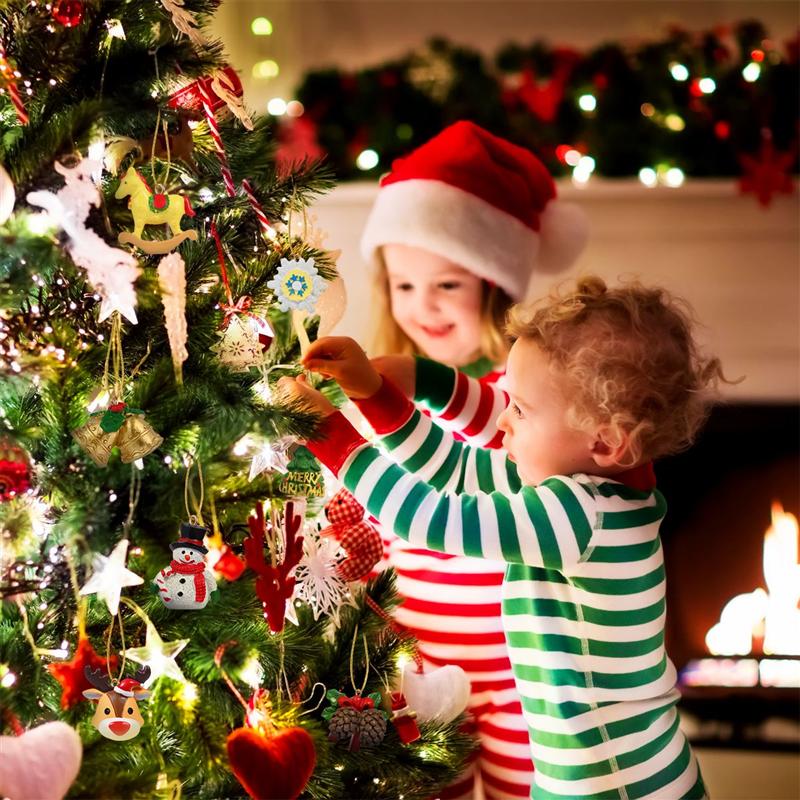 Calendrier de l'avent toyota avec 24 pièces ornements suspendus calendrier de compte à rebours de noël faveurs de fête pour décor de de noël