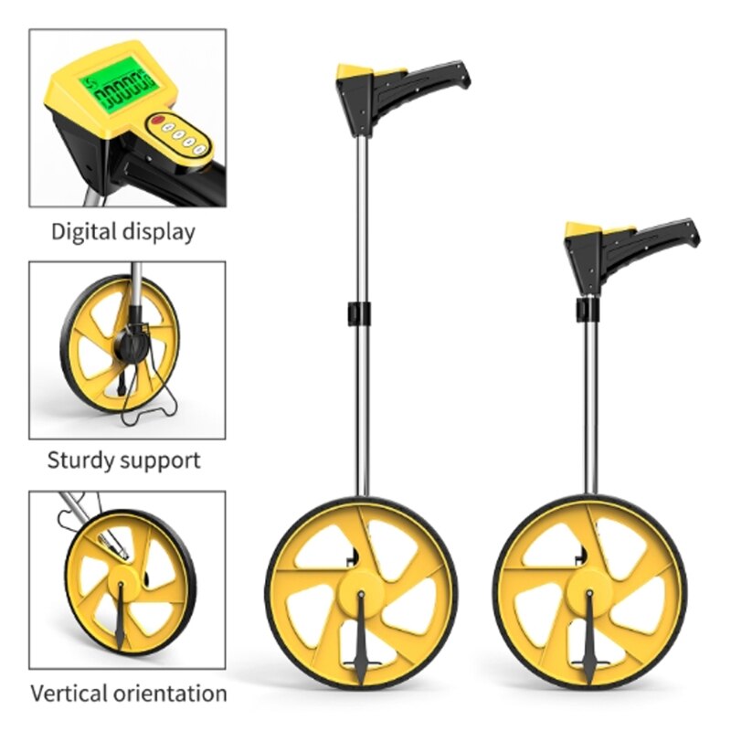 Measuring Wheel Collapsible Measurement to 10,000 Feet Distance Digital Display