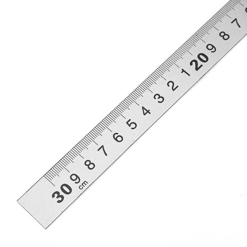 Stainless Steel 90 Degree Ruler Metal L Shape Ruler Measuring Gauges Tool