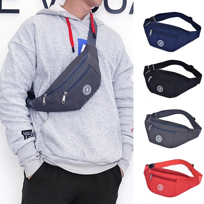 Men Women Nylon Waist Packs Sling Bags Crossbody Outdoor Sport Shoulder Chest Daily Picnic Canvas Messenger Pack Bag Bolsa