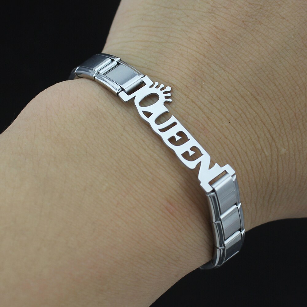 Hapiship 2018 Monili delle Donne di Modo regina di Fascino in Acciaio Inox 7 di colore 9 millimetri Braccialetto Del Braccialetto per Le Donne Della Ragazza Moglie gioielli G081