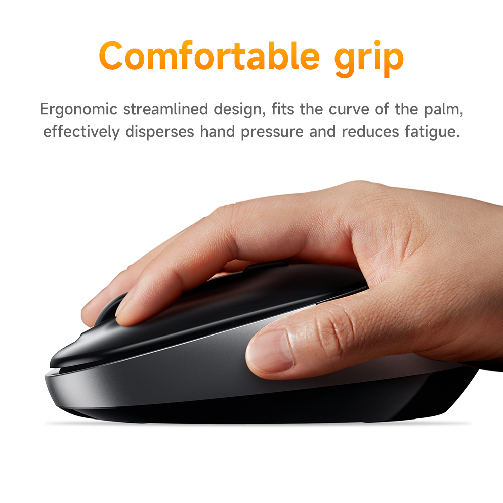 HOCO GM34 podwójny tryb 2.4G bezprzewodowa mysz Bluetooth 5.2/3.0 komputer biznesowy 1600DPI cicha mysz do komputera MacBook tablety Laptop