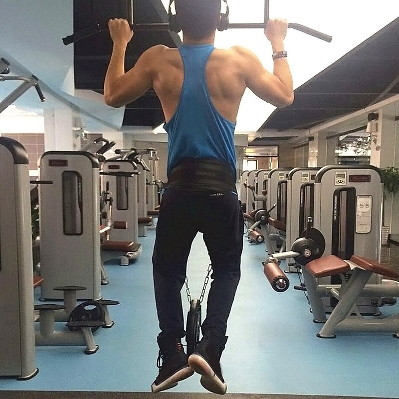 Gewichtheffen Sport Riem Met Ijzeren Ketting Gym Fitness Taille Ondersteuning Bescherming Aviod Letsel Power Training Riemen JT shi