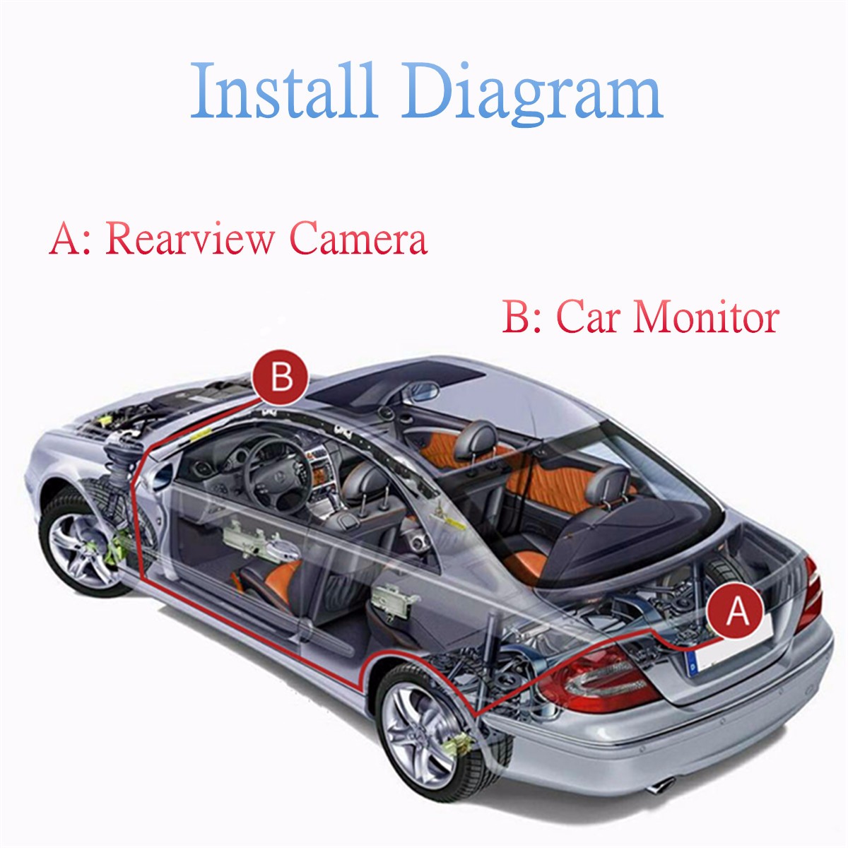 4.3 Inch TFT LCD Wireless Cameras Car Monitor Display Reverse Camera Parking System For Car Rearview Monitors Reversing