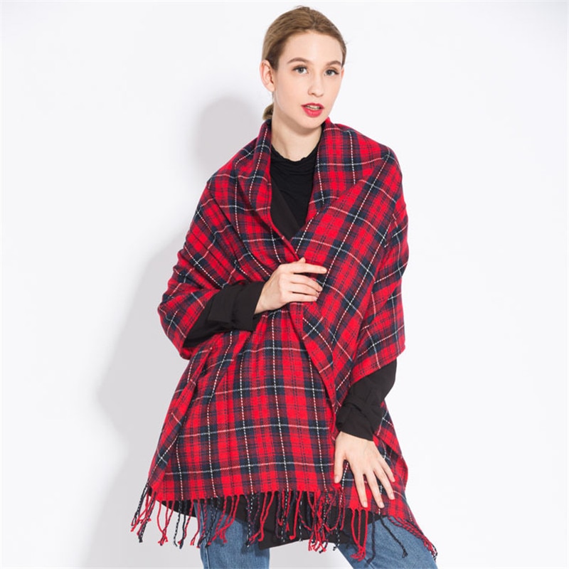 Plaid Winter Scarf Women neck head Scarves Casual Scarfs Cashmere ladies shawls and wraps Bufandas Hombre: 20