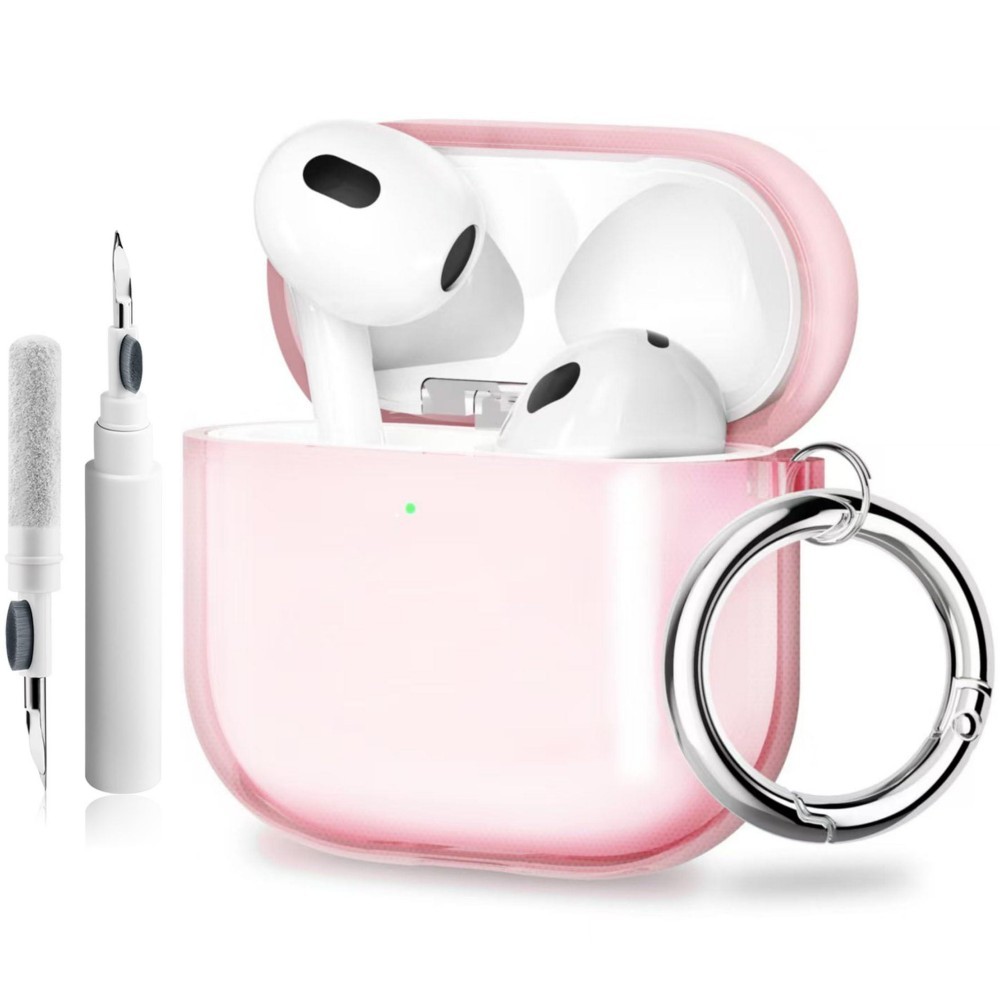 Etui til airpods 4 med magsafe magnetisk automatisk lås med telefonstativ beskyttelsesdeksel med rengjøringssett etui til airpods 4: Brun
