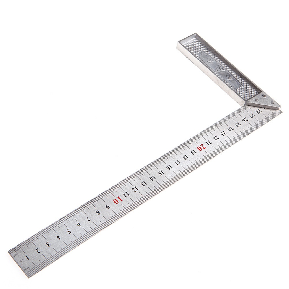 Portable 1Pc 30cm Stainless Steel Right Measuring Angle Square Ruler