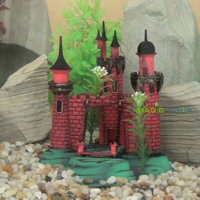 Air Driven Royal Castle Dynamic Ornament Fish Tank Aquarium Decoration Landscape: Default Title