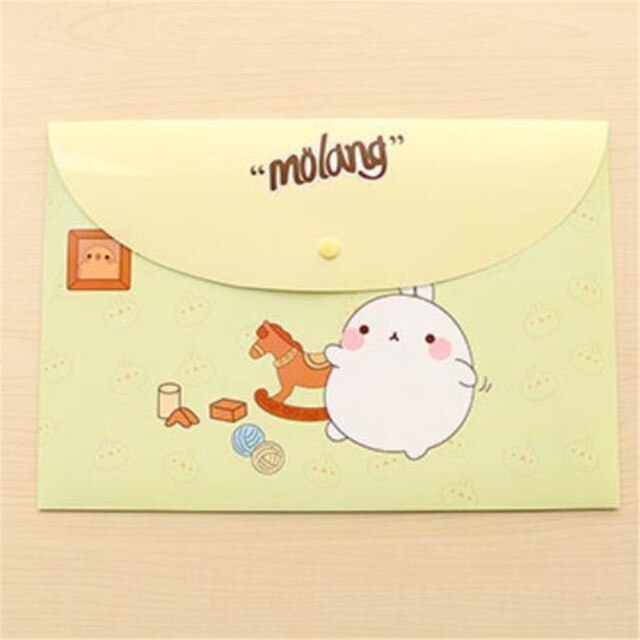 Florala4 File Folder Document Filling Bag Pvc Waterproof Stationery Bag School Office Supplies Bill Data Storage: Green-2