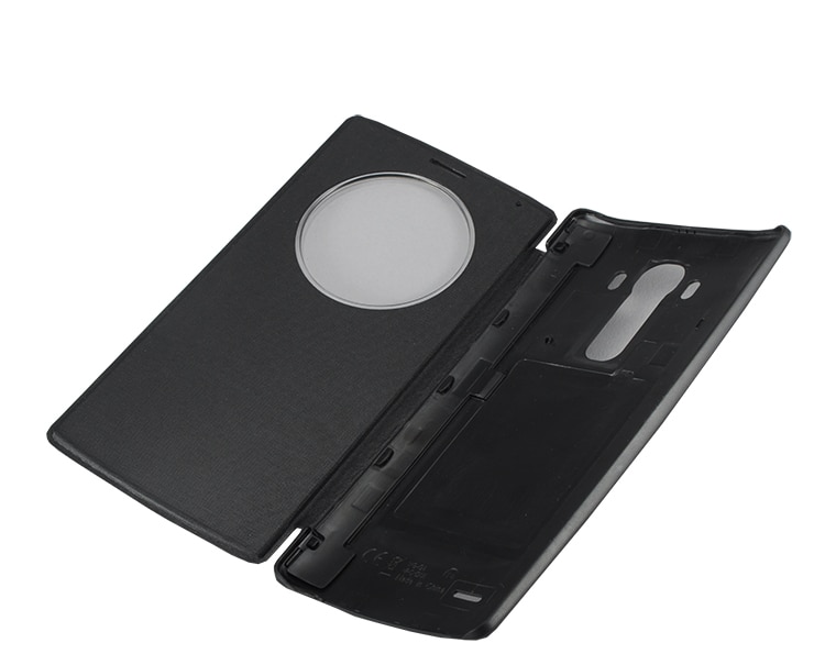 Para LG G4 Quick Smart Circle Case Luxury oficial Flip cubierta trasera de cuero con carga inalámbrica NFC & Qi