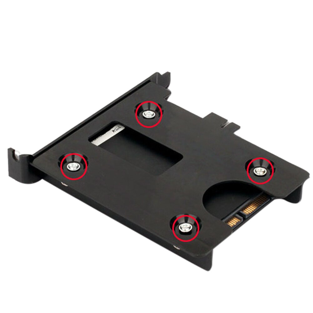 Black ABS SSD HDD Drive Adapter Saving Space Rear Panel Portable Holder Mounting Bracket Easy Install Compatible Storage