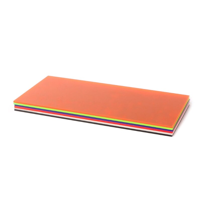 1pc bord flerfarvet akrylplader organisk glas gør-det-selv-model fremstillingstavle 10 x 20cm